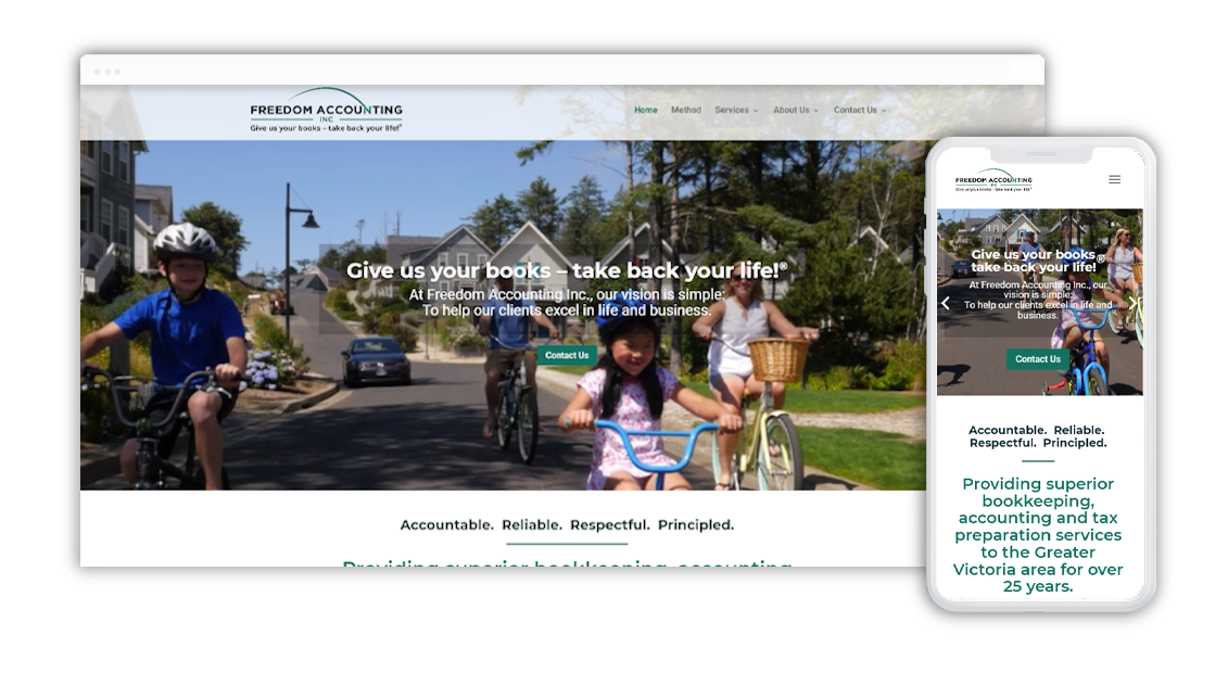 Preview Image of the Freedom Accounting Website.